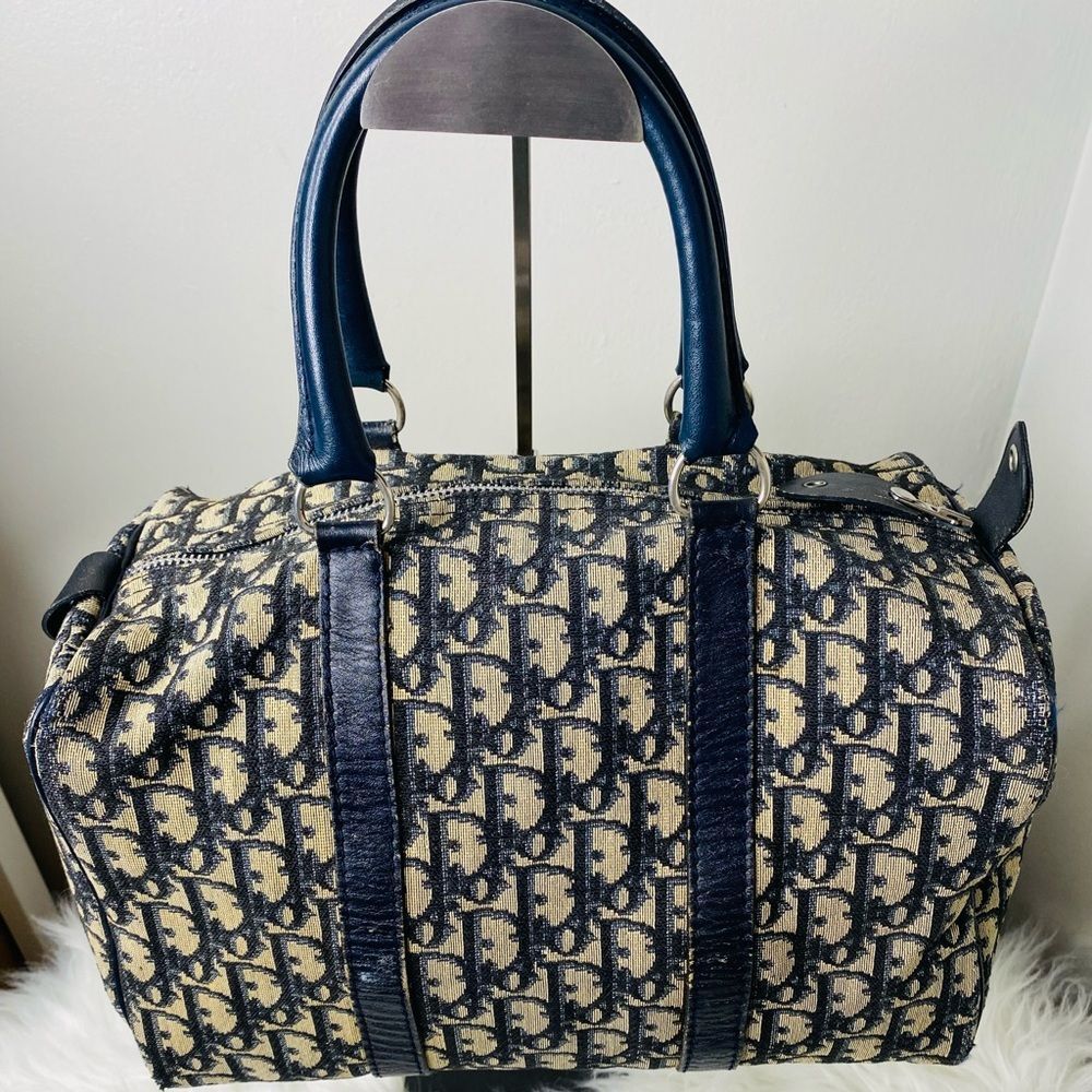 Christian Dior Trotter Boston Bowling Bag Authentic & Vintage (1970s-early 80s)